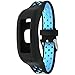 Elespoto Sangle pour Garmin vivosmart HR Hvga Montre Accessoires en Silicone Souple de Remplacement Bracelet Sport Bracelet Sangles pour Garmin vivosmart HR Tracker de Fitness Band (Black Blue)