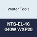 Walter Tools NTS-EL-16 040W WXP20 Carbide NTS Threading Inserts, External Thread, Full Profile, Whitworth (Pack of 10)