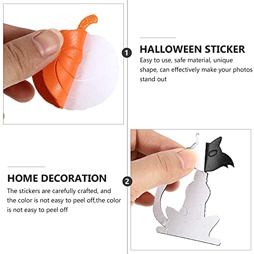 Kisangel 4 Sets Halloween Forth Stickers Bubble Post Thanksgiving Stickers ( willekeurige kleur ) - Image 5