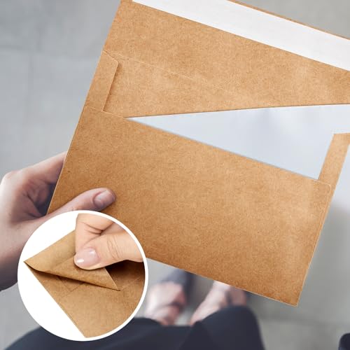 Image of Fainne 1000 Pack Kraft Envelopes for Invitation, 120 GSM,A4,4.25 X 6.25 in | Brown Envelopes for Invitation, 120 GSM Gift Card for Office, Wedding, Gift, Party, Baby Shower, Mailings