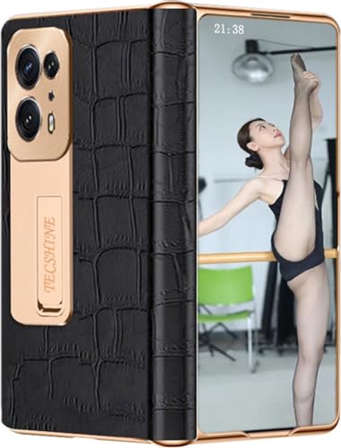 Coque Oppo Find N2 en cuir avec protection de charnière pour smartphone pliant