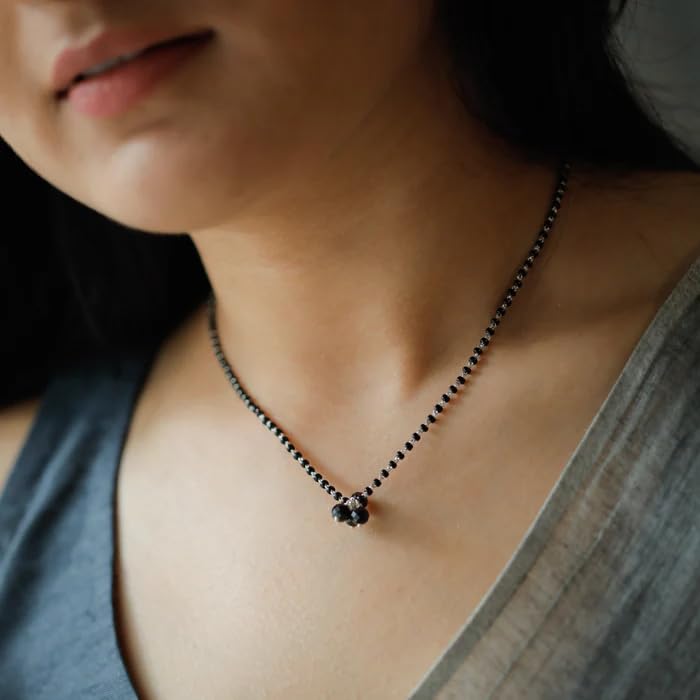 Image of House Of Aadyaa Handmade Silver Mangalsutra for Women | Made in 92.5 Silver | Silver Gifts for Women
