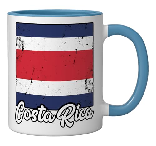 Taza Cerámica con Bandera de Costa Rica Azul/Blanca miniatura 2
