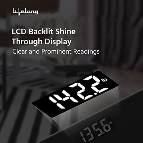 Image of Lifelong Azure Weighing Scale (LLWS72 Indian Cultural Series - Gujarat)|Digital Weight Machine for Body Weight|6mm Thick Tempered Glass with LCD Display|Bathroom Weighing Scale (Blue)