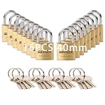 SEPOX® Solid Brass Padlock 40mm, Keyed Alike 24 Keys, Chamfered Edge, 16Pcs