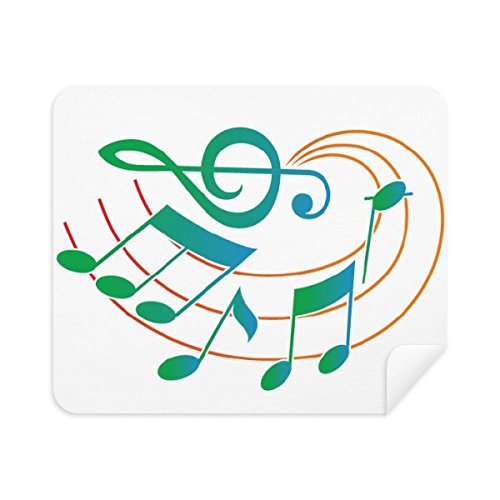 Tissu écran smartphone suède notation musicale vert nettoyant lunettes de vue