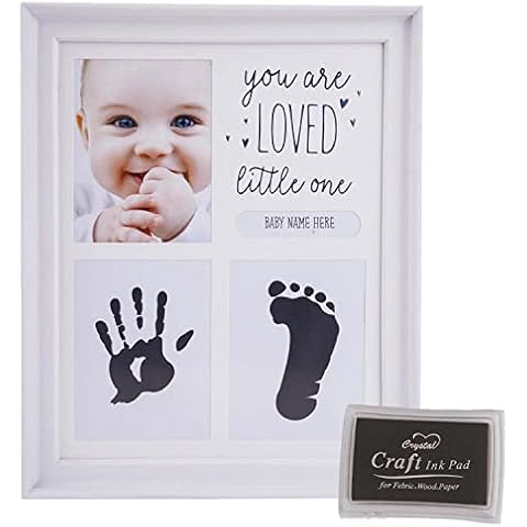 Baby Handprint and Footprint Kit,Baby Foot and Handprint Kit for Newborn Baby Girls and Boys,Baby Shower Gifts, Memory Art Picture Frames for Baby Registry, Nursery Decor Cover