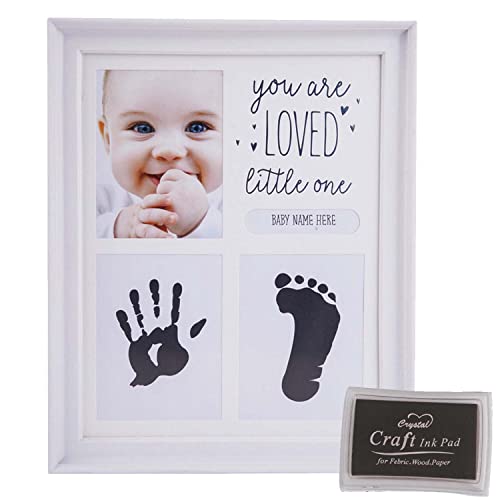 Baby Handprint & Footprint Kit - Memory Art Frames for Baby Shower Gifts, Nursery Decor