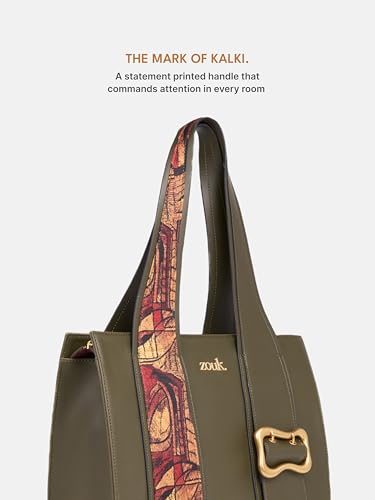 Image of ZOUK Kalki Office Bag for Women |Vegan Leather | Twin Gadget Compartments | Fits 13-Inch Laptop + iPad | Concealed Zipper Pocket
