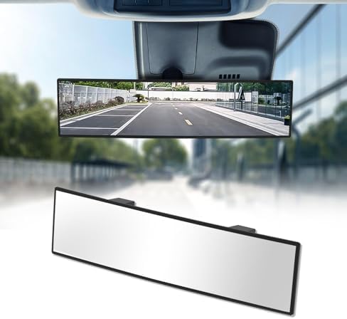 Rear View Mirror, Chrome Anti-glare Panoramic Rear Mirrors Univer...