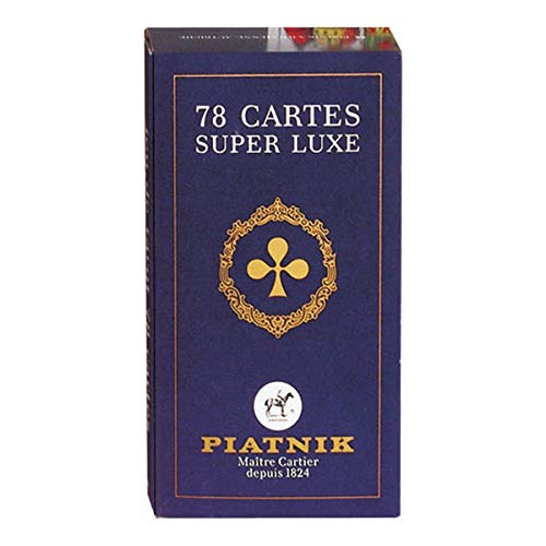 Piatnik Luxury Tarot: 78 Cards Back Blue AND Gold, 2.7 cm x 6.2 cm x 11.5 cm