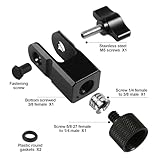 Savita Microphone Mount Adapter for Hyperx Quadcast with 3/8'' or 1/4'' Screw Adapter, Works Stand & Boom Arm Durable Replacement Accessory (Black) (B22265) - Image 2