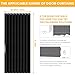 AJAZZ 100% Blackout Magnetic Door Curtain Accordion Doors Interior Closet Door Curtain Invisible Applicable Bedroom Room Living Room Doorway (Black 42