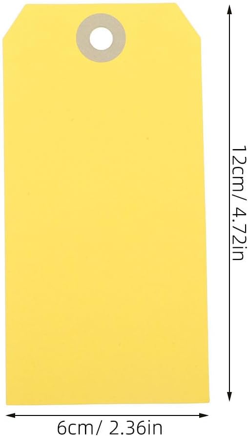 100pcs Manila Price Tags with Wire Ties - Blank Paper Shipping Labels for Luggage Inventory Display Packaging - Garage Sale Tags for Small Parts Marking