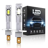 Onraying H1 LED, 7000K Lampadina LED H1 per Auto, 50000LM Lampadina H1 LED Ultra Potente, 900% Luminosità, 1:1 Dimensioni alogene, 90000+ Ore di Durata