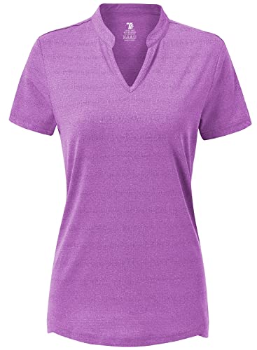 donhobo Damen Sport Fitness T-Shirt Kurzarm V-Ausschnitt Laufshirt...