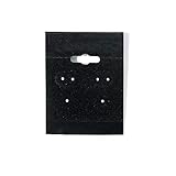 N'icePackaging - 100 Stück, einfarbig, schwarz, 3,8 x 5,1 cm, hängende Ohrringkarten – für Präsentationen, Haken oder Slatwalls – Merchandise & Verkauf – Clip/Draht/Post Ohrringe