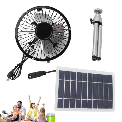 Ventilador solar para exteriores, ventilador de energía renovable para patio, jardín, ventilador solar con aspas de alto rendimiento, construcción resistente a la intemperie y ajustable
