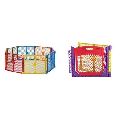 Toddleroo by North States Superyard Colorplay 8 Panel Free Standi...