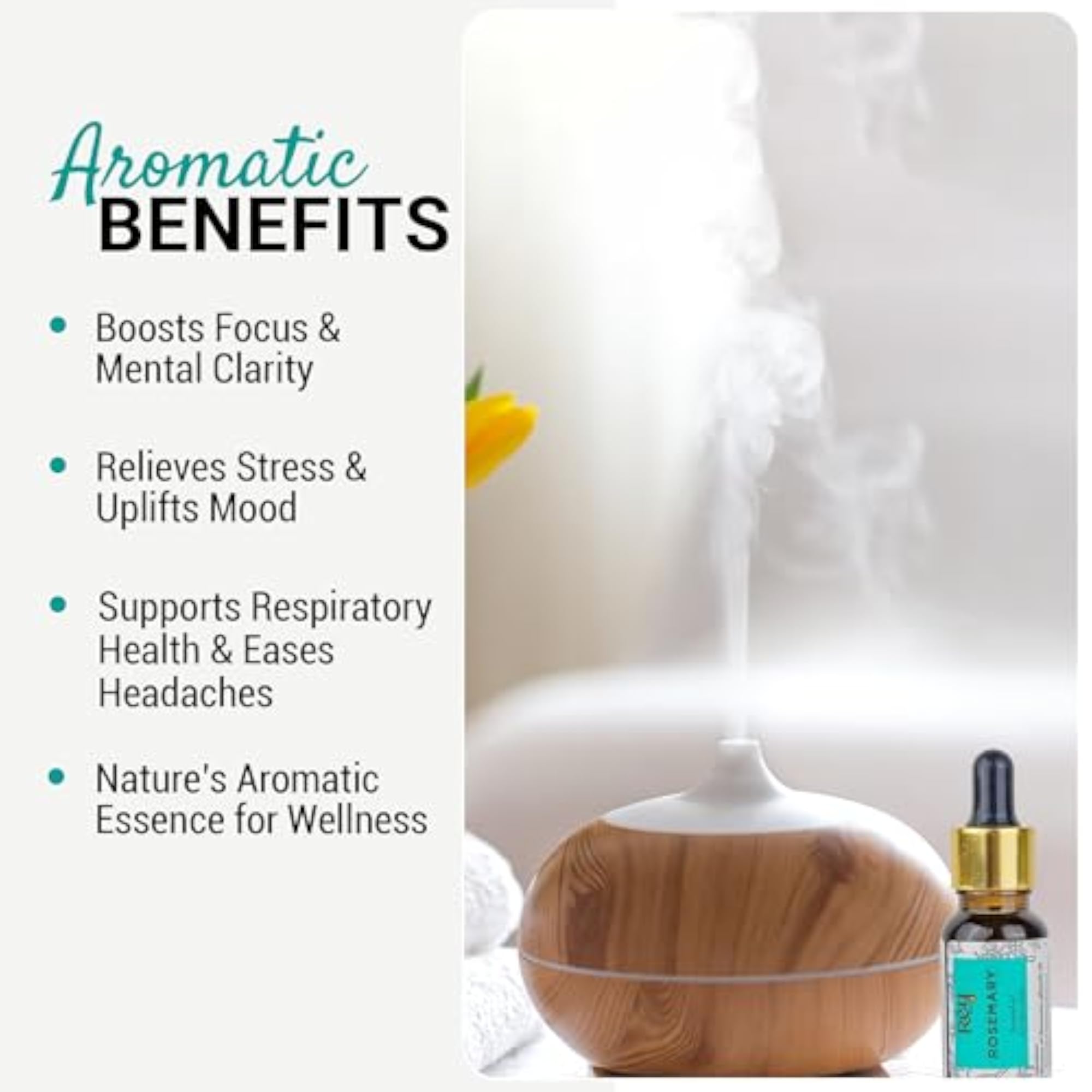 Rosemary Essential Oil, Pure for Hair Growth & Nourishment