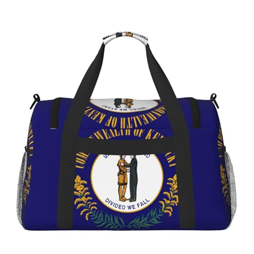 Kentucky State Flag Print Everyday Use Travel Duffle Bag Large Capacity Travel Bag Stylish Functional Bag2