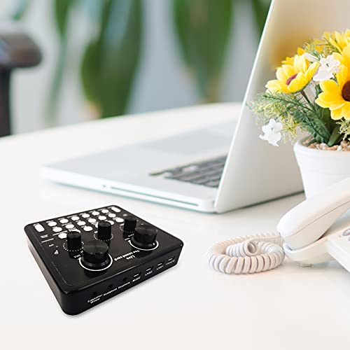 TOTHEBEACH Sound Mengpaneel, V7 Mini Bluetooth Live Soundkaart, Audio DJ Mixer & Voice Changer Geluidskaart met meerdere… - Image 4