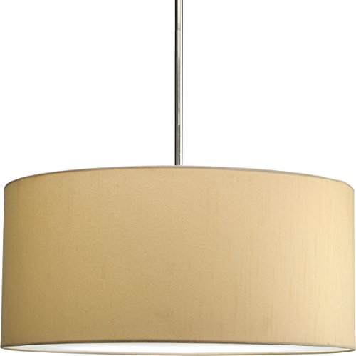 Progress Lighting P8825-01 Markor Modular Silken-Fabric Pendant Shade, Beige