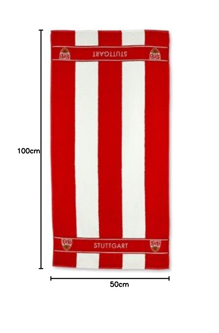 VFB Stuttgart Handtuch rot/weiÃ?, 9026-80040-07