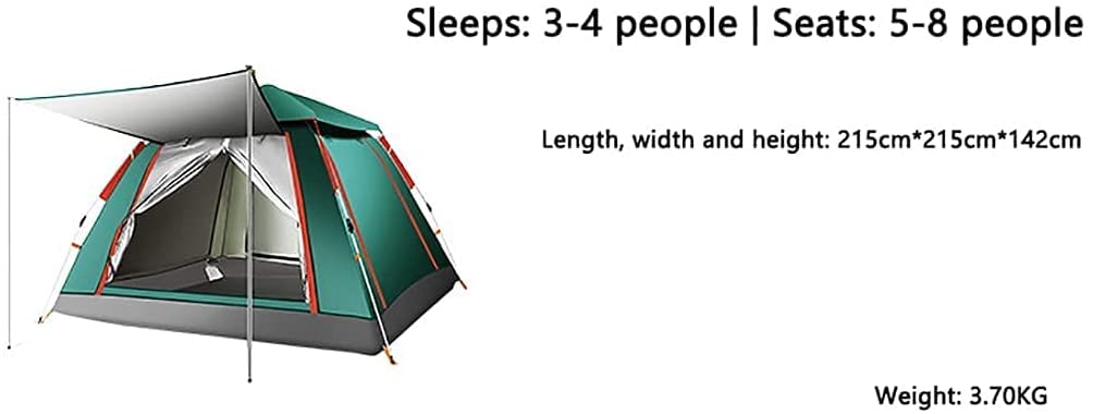 Tente d'intimité extérieure Tente Automatique Tente d'aventure Tente extérieure 3-4 Personnes Camping Automatique Double 2 Personnes Épais Imperméable Sauvage