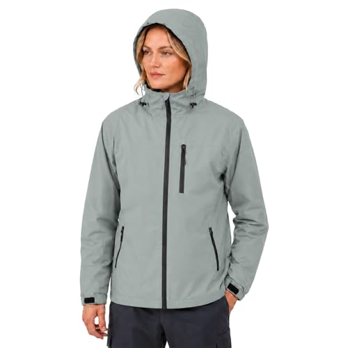 Coupe vent femme avec capuche : veste imperméable extérieure de randonnée et camping