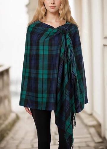 Achillea Oversized Scottish Tartan Plaid Shawl Wrap – Soft Cashmere Feel Winter Scarf, 80" x 30"4