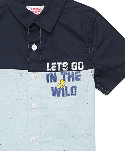 Image of Under Fourteen Only Solid Regular Fit Shirts for Boys