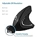Ratón Vertical Ergonómico Recargable USB inalámbrico Ratón, 2.4 G ratón óptico de...