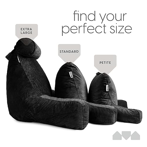 Milliard Reading Pillow with Arms, Black, Cozy Shredded Memory Foam Back Pillow for Bed Sitting Up - Sit Up Backrest Support for Reading & Rest Bed - Washable Cover, Adjustable Comfort, CertiPUR by Milliard - Image 9