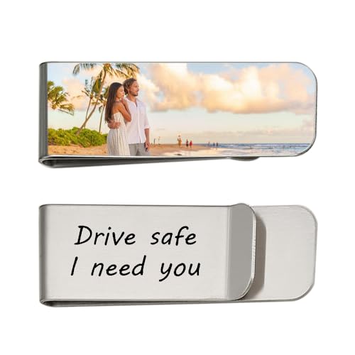Personalized Money Clip for Men Custom Money Clip Engraved Photo Text LOGO Cash Credit Card Holder Moneyclips For Dad Husband