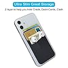 SS Card Holder for Back of Phone, Phone Wallet Stick-on Credit Card Sleeve Pocket Silicone Cell Phone Pouch Compatible for iPhone,Samsung Galaxy and Most SamrtPhones 4 Pack - Image 4