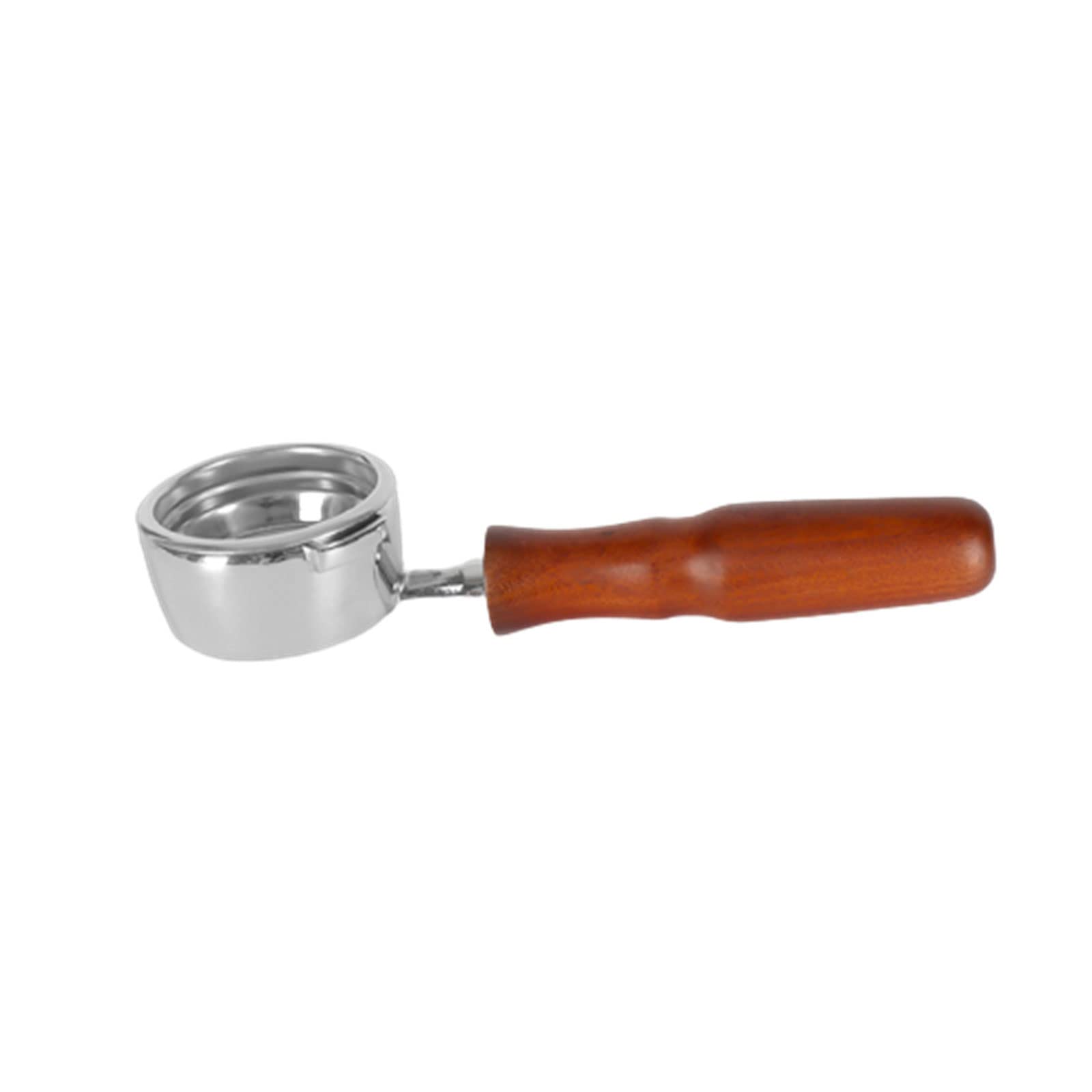 Elnwnnkc 58mm Coffee Bottomless Portafilter Handle Detachable Espresso Portafilter with Filter Basket & Wooden Handle Coffee Filter Espresso Machine Part