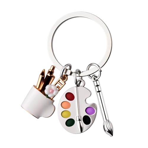 Art Keyring Gifts for Best Friend Art Birthday Gifts for Daughter Son Christmas Gifts for Artist Art Lovers Artist Platte Keyring Gift for Painters Artistic Gifts for Women Men Art Teacher Gifts