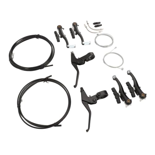 Leapiture V Type Bike Brake Set with Brake Lever Brake Cable Complete Sensitive Braking Bike Front Rear Brake Kit for Replacement