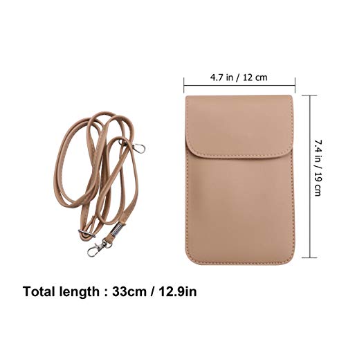 Valicclud — Bolsa feminina pequena transversal com alça de toque de PVC para tela sensível ao toque,