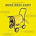 Real Hose Storage Heavy Duty Garden Hose Reel Cart - 250ft Capacity, Steel Frame with 4 Wheels, Mobile Outdoor Hose Holder for Lawn & Garden