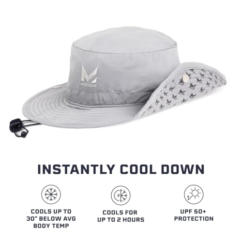 MISSION Cooling Bucket Hat - Unisex Wide-Brim Hat for Men & Women - Lightweight, Foldable & Durable - Cools Up to 2 Hours2