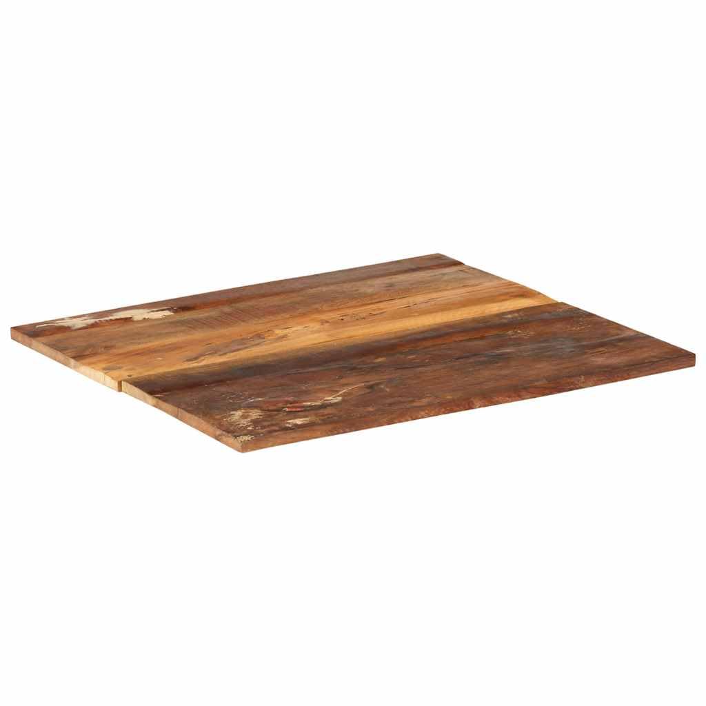 Piano Tavolo Rettangolare 70x60 cm Legno Massello Recuperato