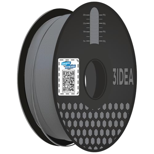 Image of 3Idea Premium PLA+ Grey 3D Printer Filament 1.75mm Dimensional Accuracy + /- 0.03mm Net Weight- 1 KG