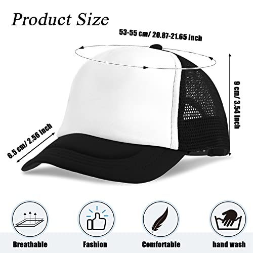 Handepo 24 Pcs Trucker Hat for Kids Summer Polyester Mesh Cap Adjustable Sublimation Blank Hats Baseball Caps for Outdoor2
