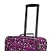 Rockland Fashion Softside Upright Luggage Set, Expandable,Telescopic Handle,Wheel, Purple Leopard, 2-Piece (14/19)