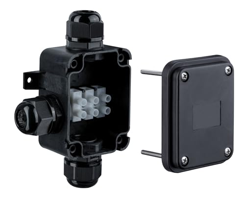 Paulmann Verbindungsbox 3-fach IP68 Schwarz für Kabeldurchmesser bis 15mm
