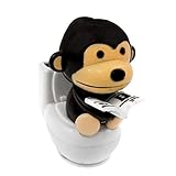 Solar Power Motion Toy - Monkey on Toilet - Black
