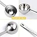 KAZETEC Metal Stainless Steel 1 Tablespoon Measuring Coffee Scoop Spoon, Set of 5