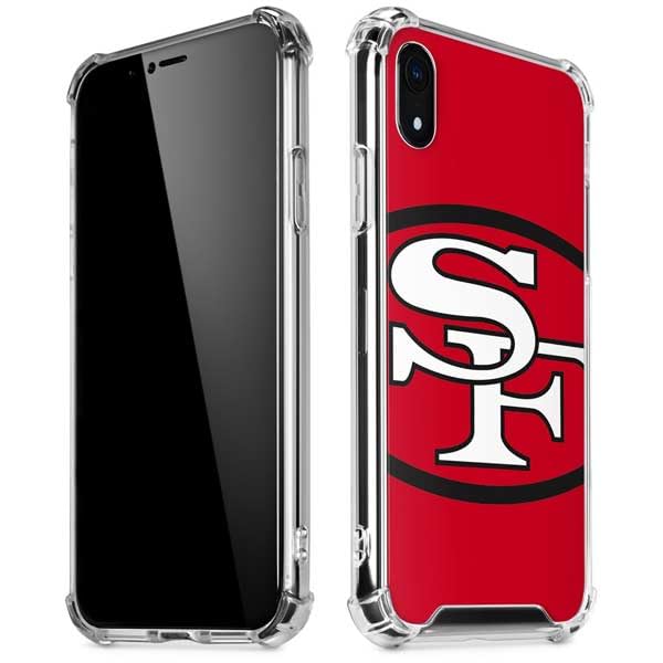 Skinit Clear Phone Case Compatible with iPhone XR - Officially Licensed NFL San Francisco 49ers Retro Logo Design